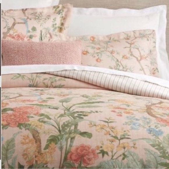 Pottery Barn Bedding Pottery Barn Mariella Reversible Tencel Blush
